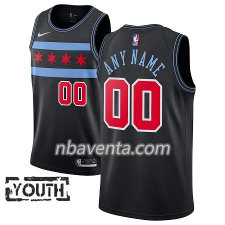 Camiseta Niños Chicago Bulls Personalizadas 2018-19 Nike City Edition Negro Swingman